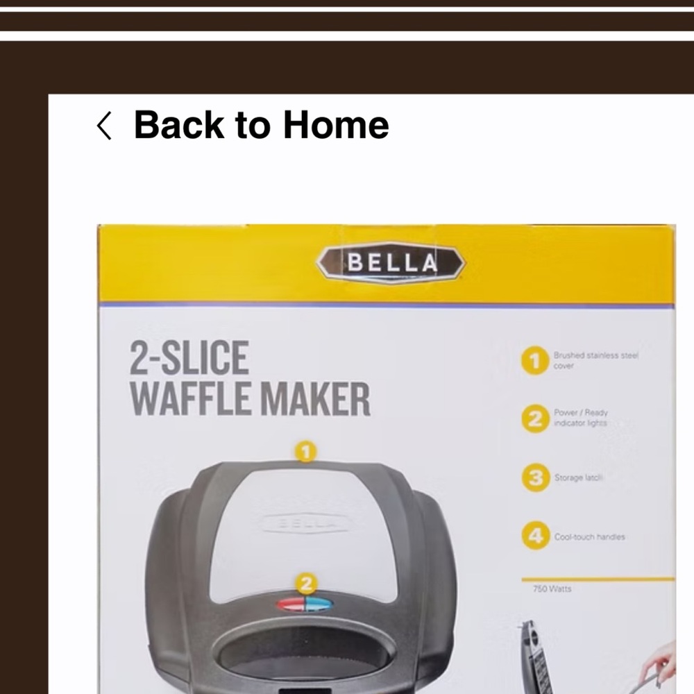 Bella slice waffle maker - Picture 6 of 6